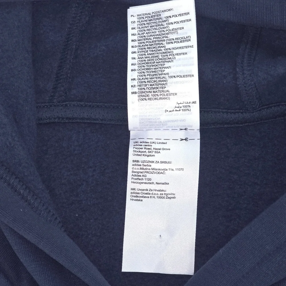 Adidas Fleece Pocket Hoodie Men Small Aurink Blue Pullover Activewear Athleisure